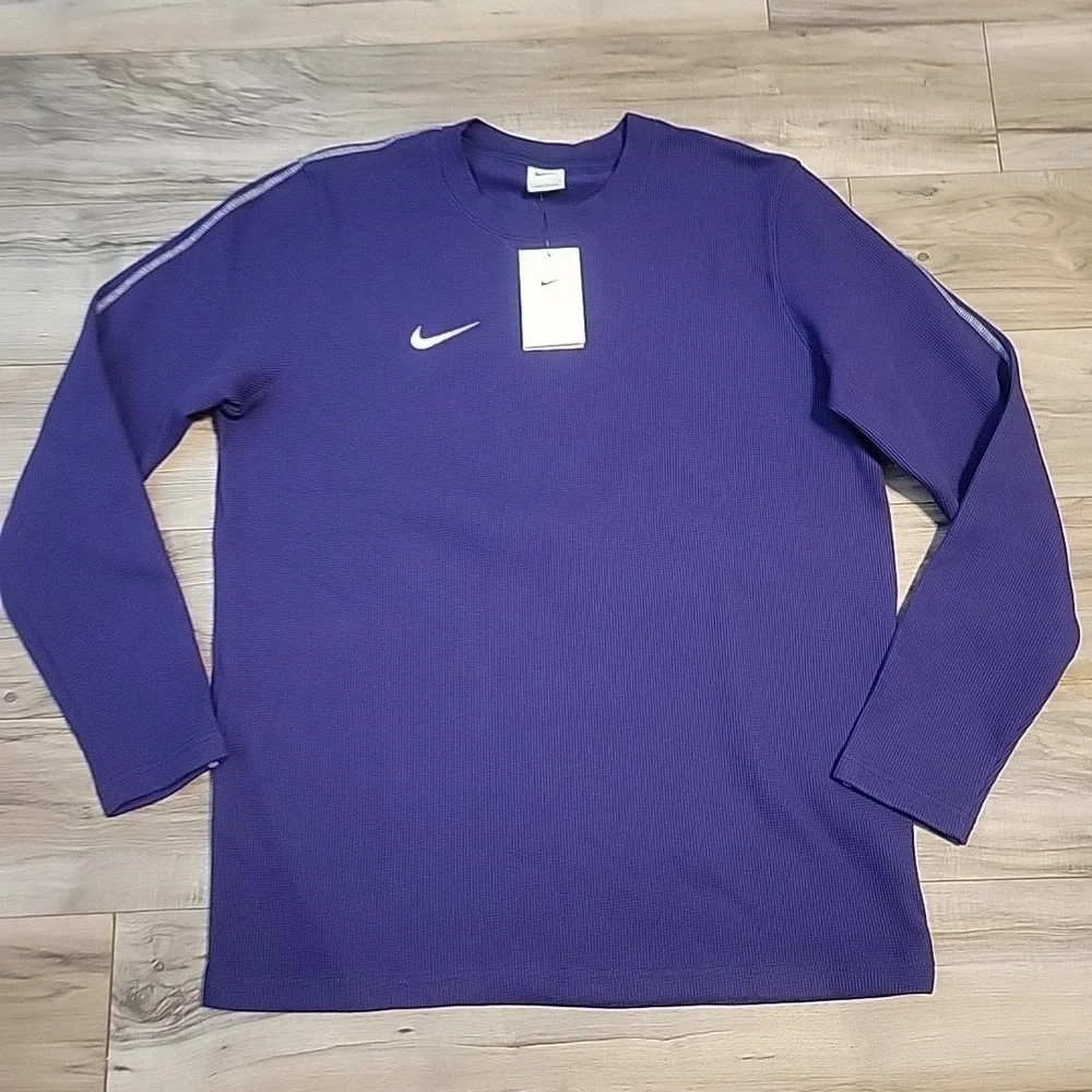 Nike Football‎ Coaches Waffle Knit Sweater Purple Men's Sz Large FJ9547-513 NEW